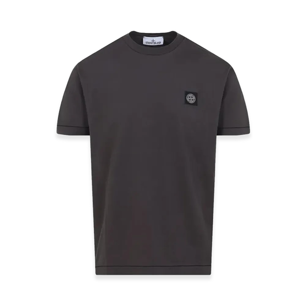ストーンアイランド スリムフィット コットン ジャージー Tシャツ コンパス パッチ付き "グレー"