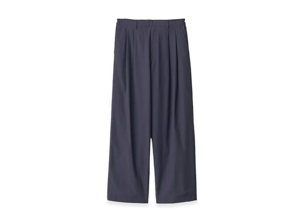 ssstein Cotton Nylon Wide Easy Trousers "Dark Navy"