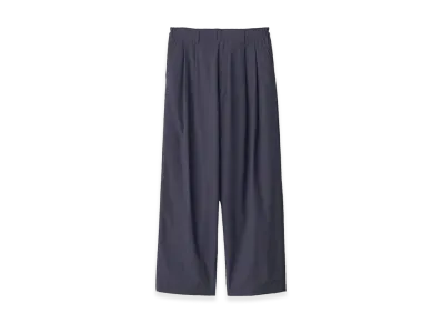 ssstein Cotton Nylon Wide Easy Trousers "Dark Navy"