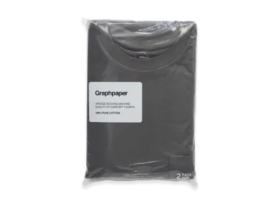 Graphpaper 2-Pack S/S Pocket Tee "Gray"