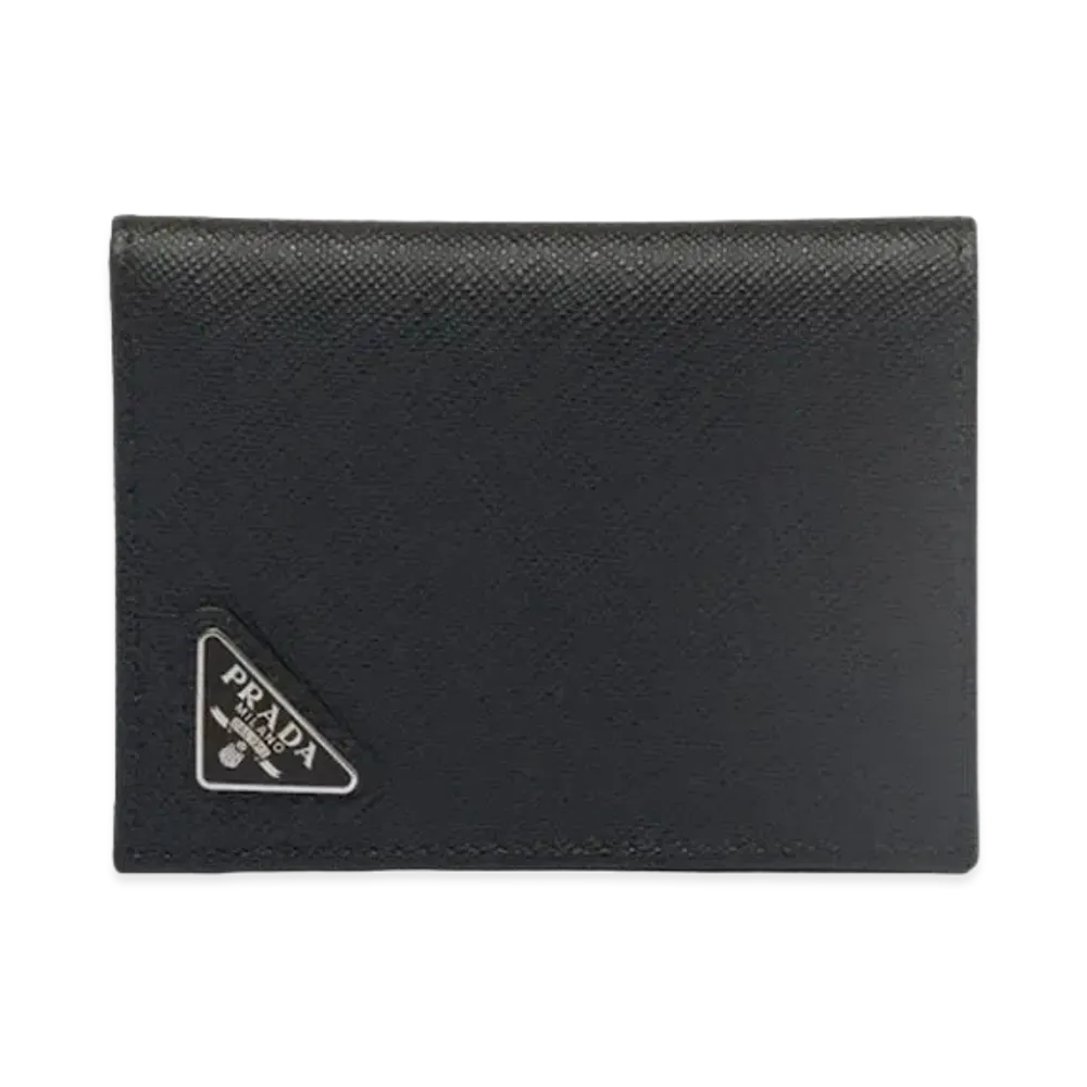 PRADA Small Saffiano Leather Wallet "Black"