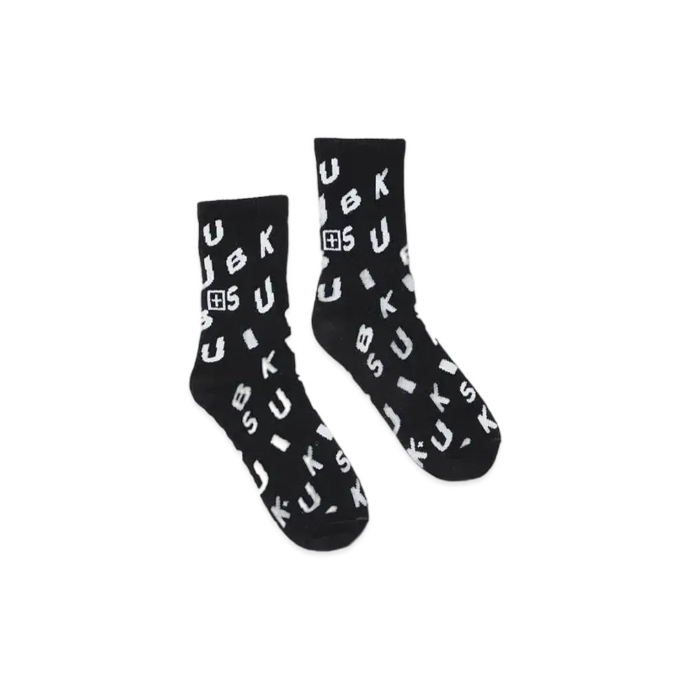 KSUBI Letters Ksocks Black/White "Black/White"