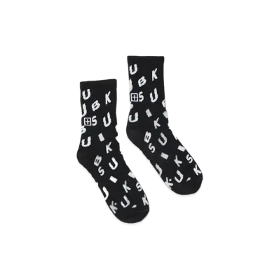 KSUBI Letters Ksocks Black/White "Black/White"