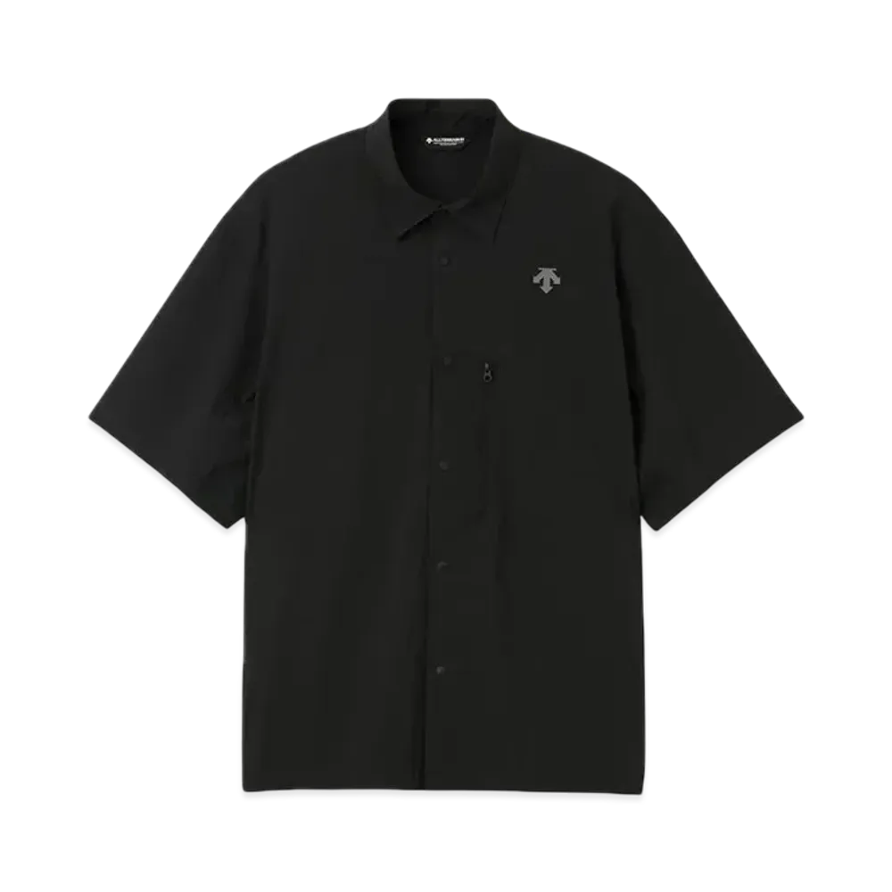 DESCENTE ALLTERRAIN Windshell Half Sleeve Shirt "Black"