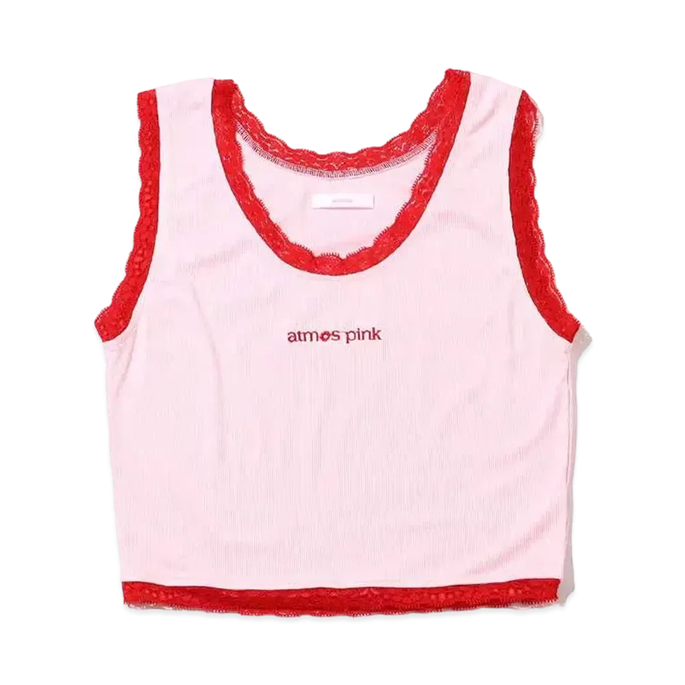 atmos pink High Lace Tank Top "Pink"