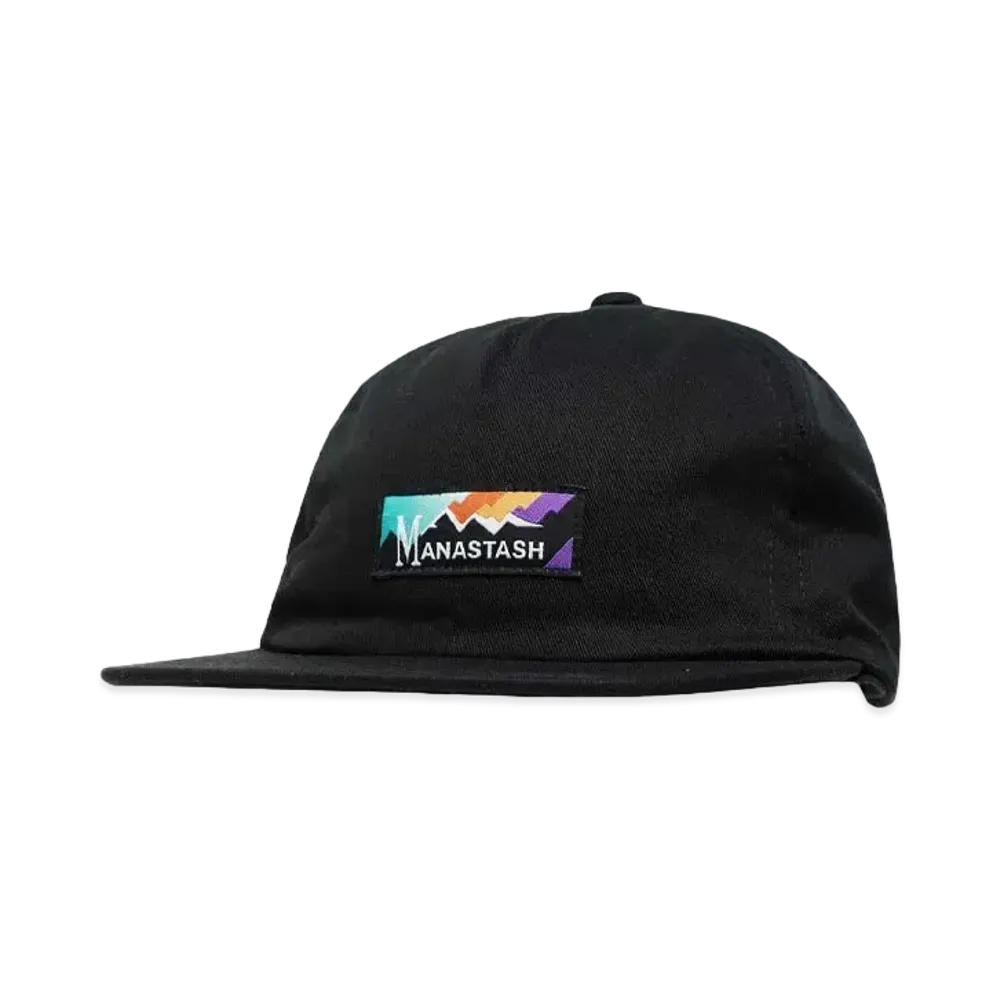 MANASTASH RAINBOW LOGO CAP "BLACK"