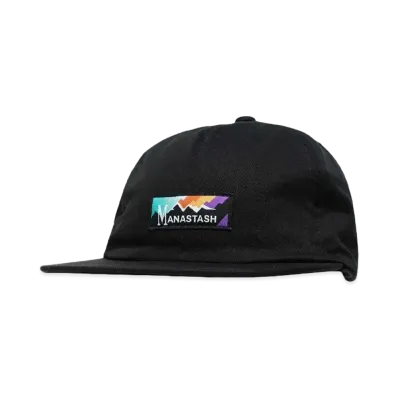 MANASTASH RAINBOW LOGO CAP "BLACK"