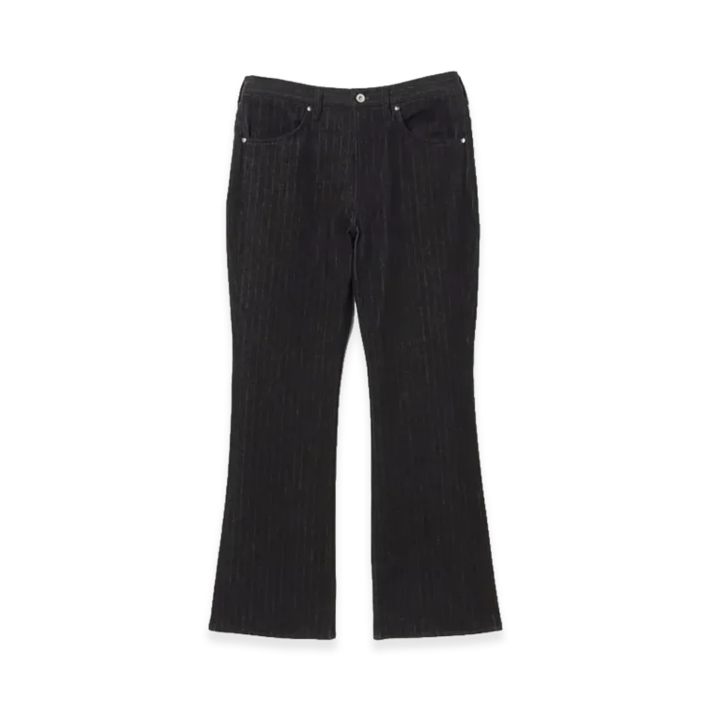 BEAMS FUTURE ARCHIVE Stripe Shoecut Denim "Black Stripe"
