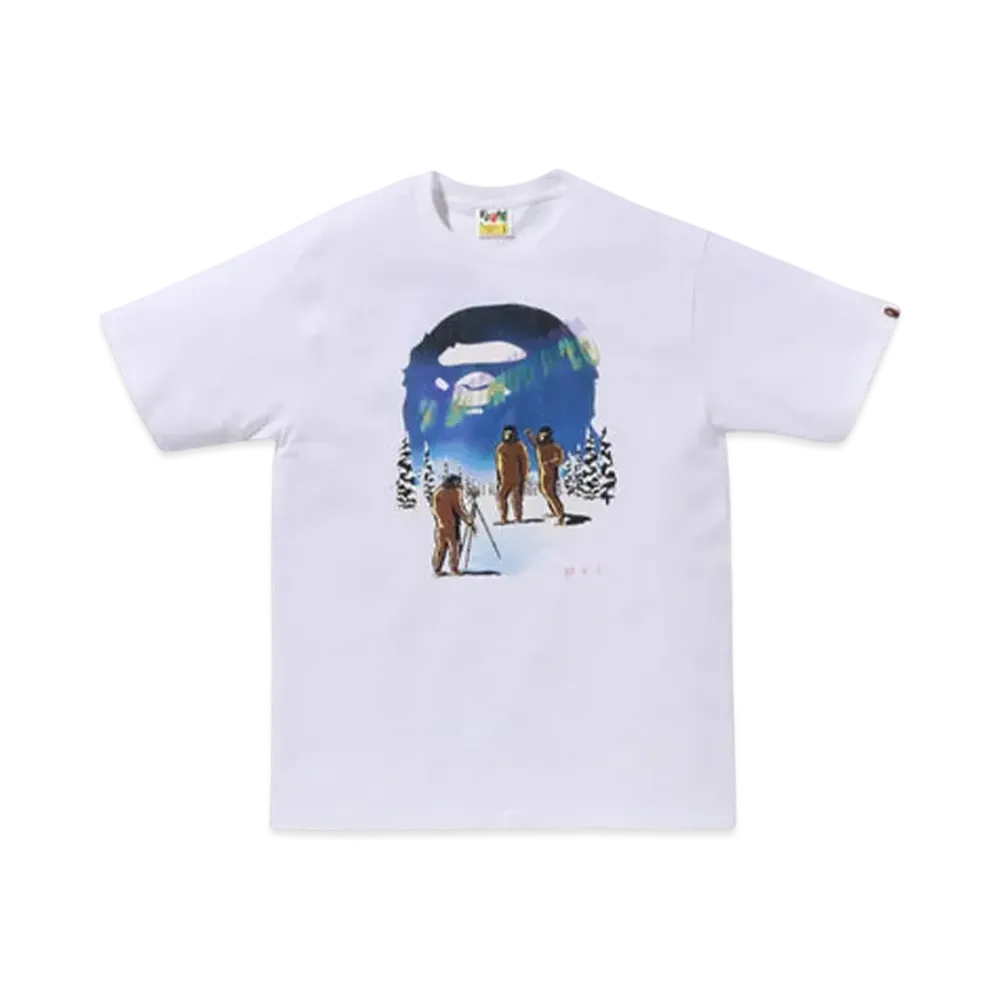 A BATHING APE Aurora Ape Head Tee "White"