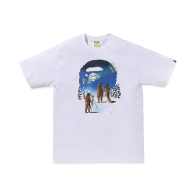 A BATHING APE Aurora Ape Head Tee "White"