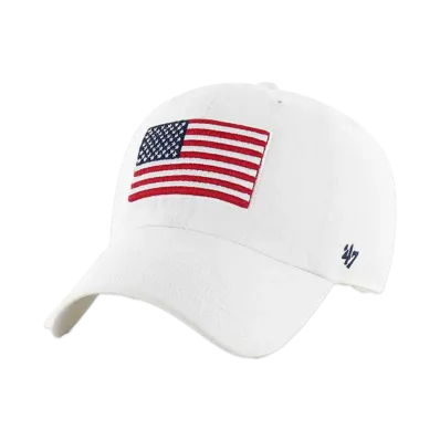 47 Usa Flag Heritage Front Clean Up "White"