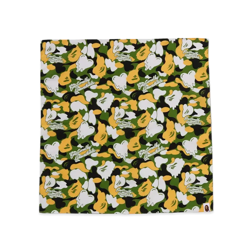A BATHING APE x EMOTIONALLY UNAVAILABLE Bandana "Green"
