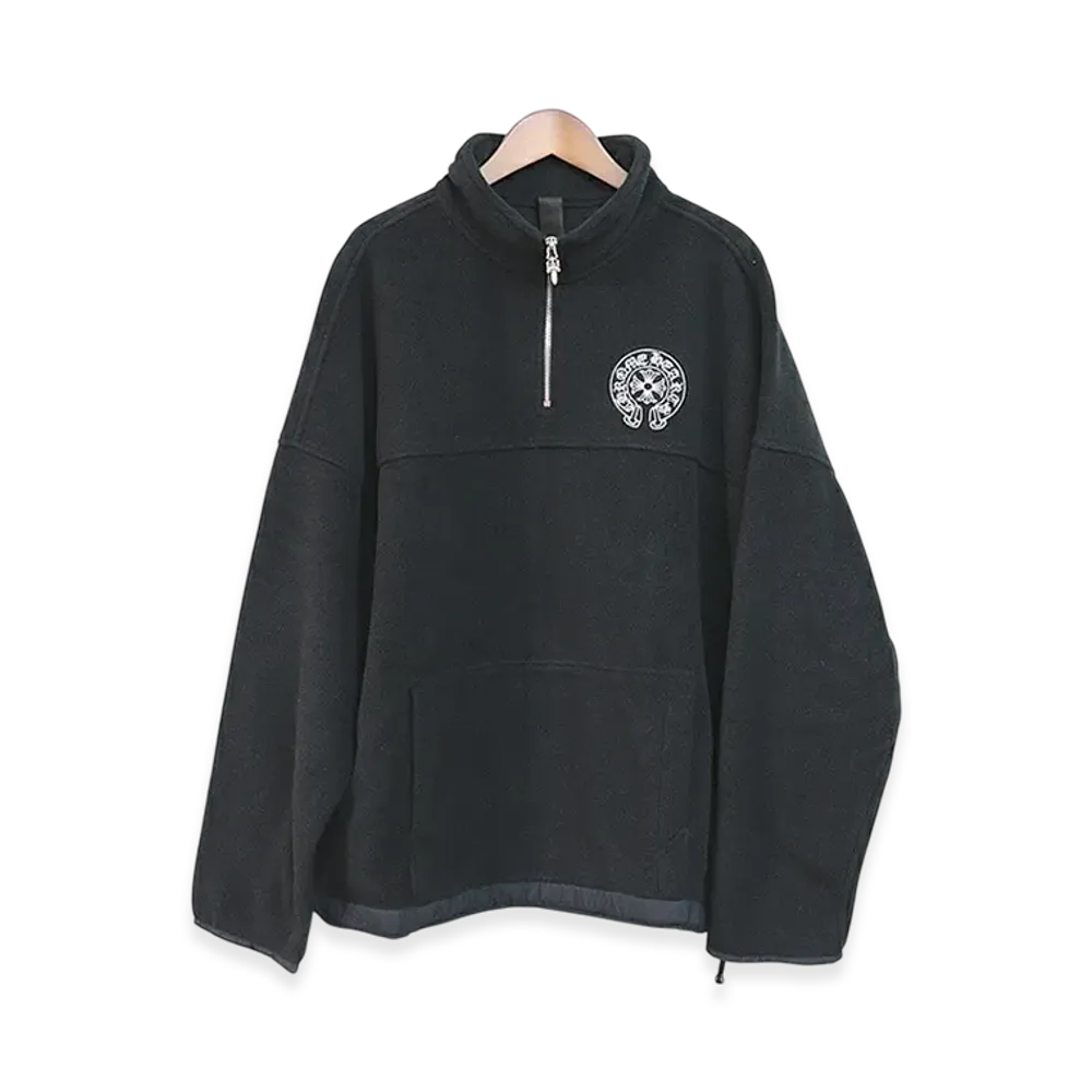 Chrome Hearts Dagger Half Zip Fleece Jacket "Black"