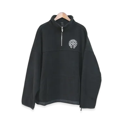 Chrome Hearts Dagger Half Zip Fleece Jacket "Black"