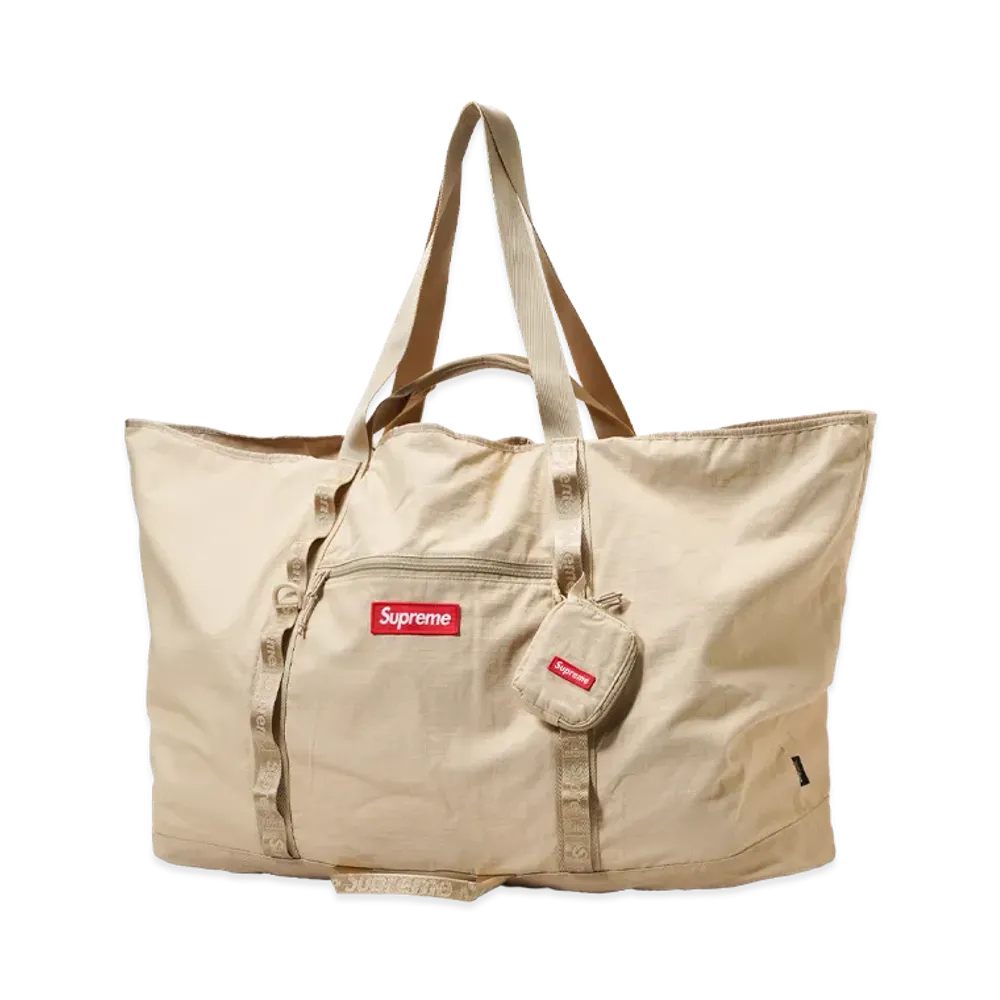 Supreme X-Large Tote Bag + Utility Pouch (26SS) "Tan"