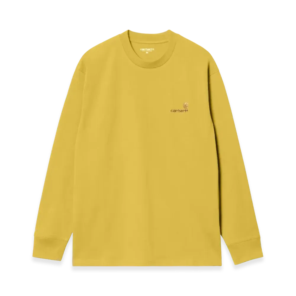 Carhartt WIP L/S American Script T-Shirt "Golden Olive"