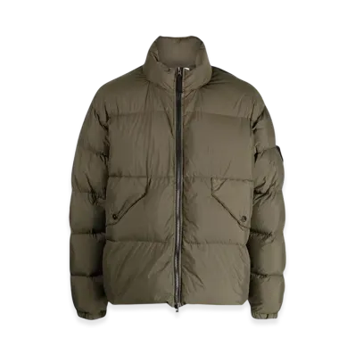 Stone Island 40623 Garment Dyed Crinkle Reps Recycled Nylon Down Jacket - 23FW "Olive Green"