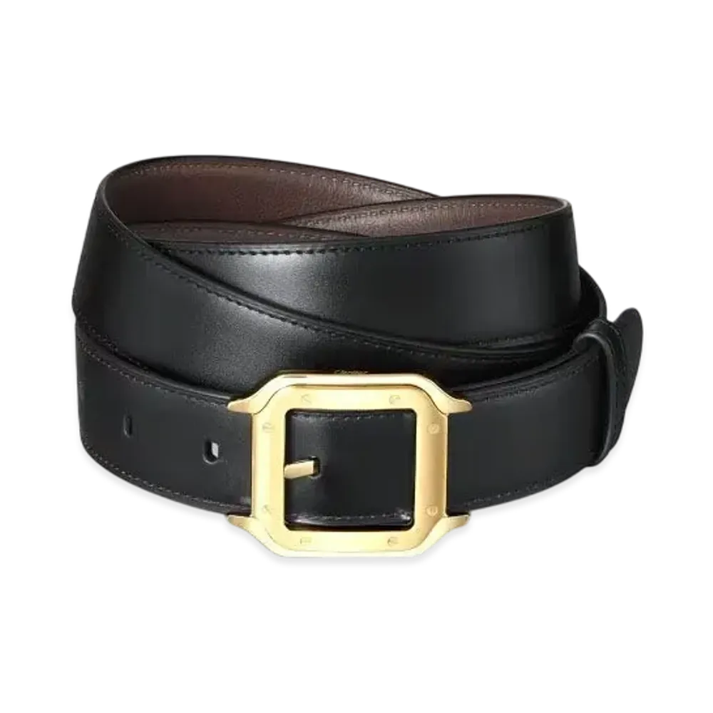 Cartier Belt, Santos de Cartier "Black/Gold"
