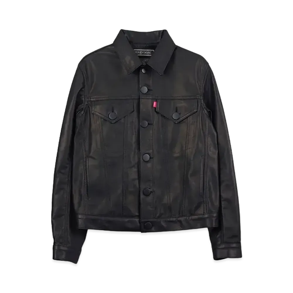 blackmeans x beauty:beast LEATHER TRUCKER JACKET feat. Blackmeans "BLACK"