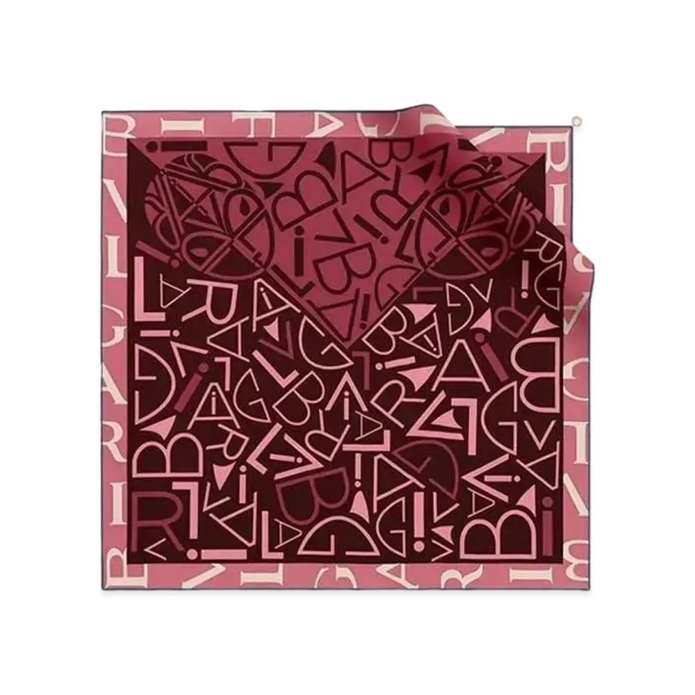 BVLGARI Logomania Scarf "Bordeaux"