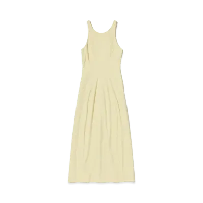 AURALEE Hard Twist Smooth Dress "Ivory"