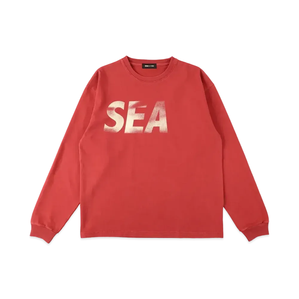 WIND AND SEA SEA (P-Dye) L/S Tee "Red Ivory"
