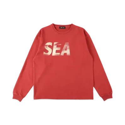 WIND AND SEA SEA (P-Dye) L/S Tee "Red Ivory"