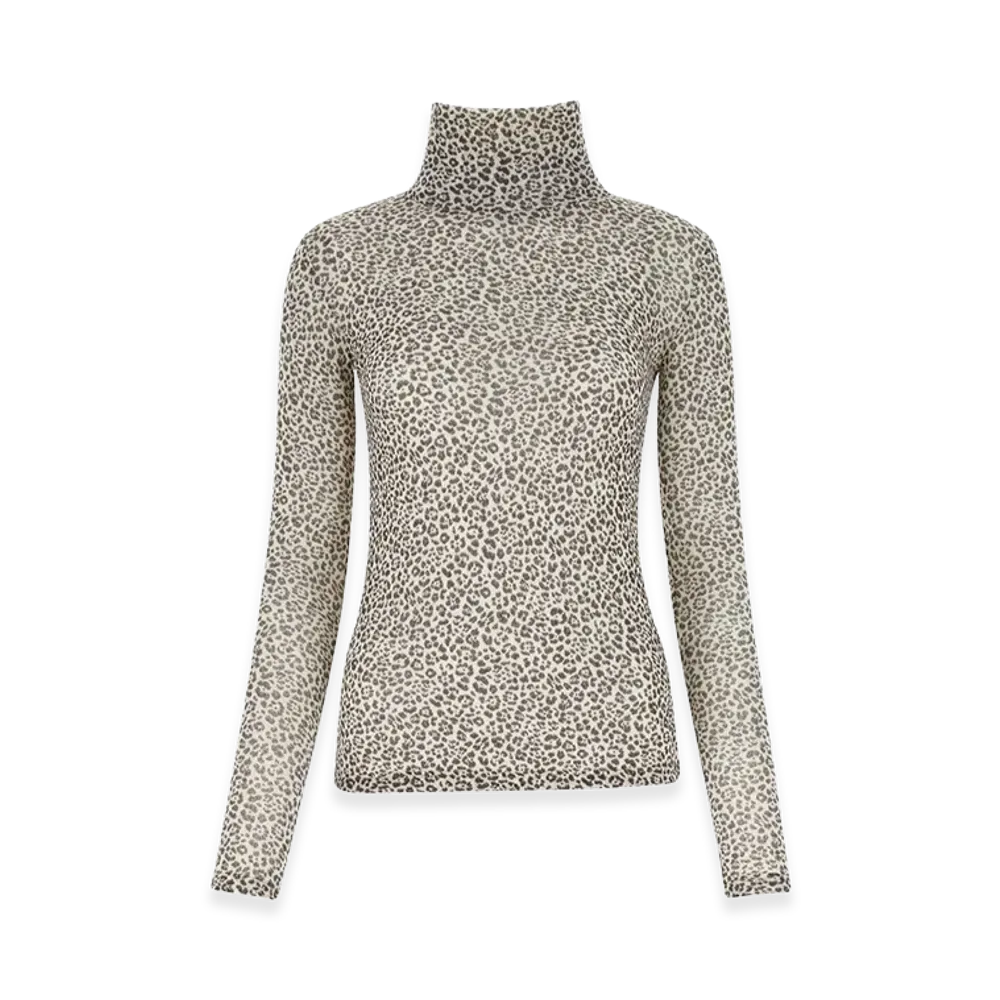 Saint Laurent Women's Printed Wool Top "AnimalPrint"