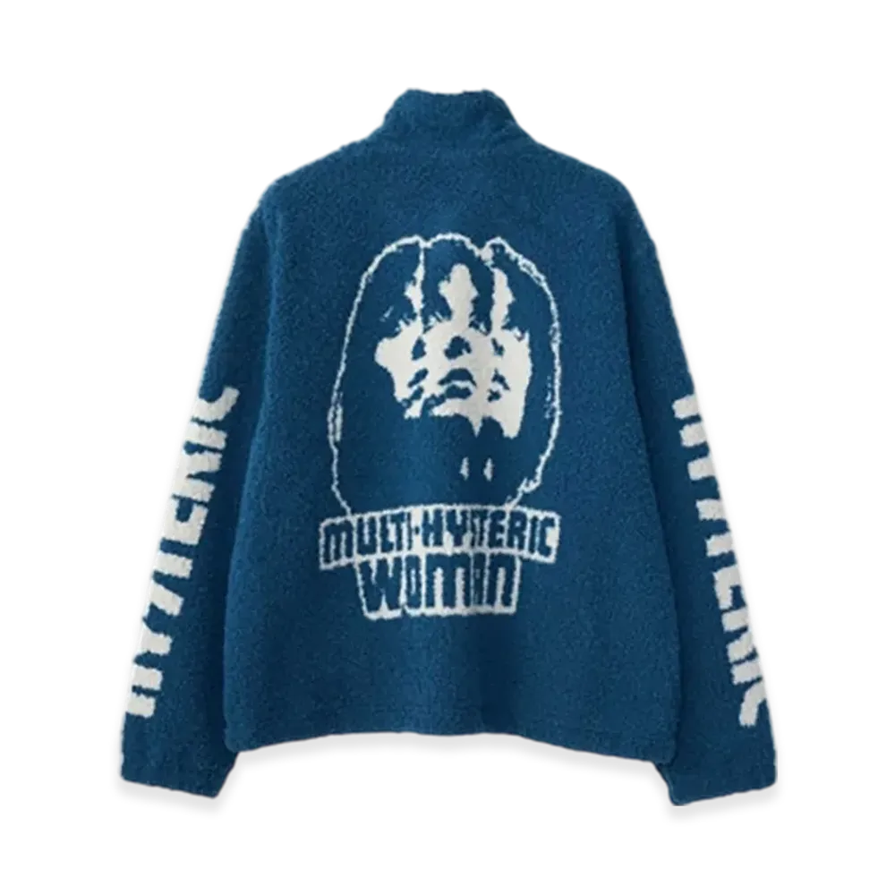 HYSTERIC GLAMOUR Amplified Jacquard Boa Jumper "Blue"