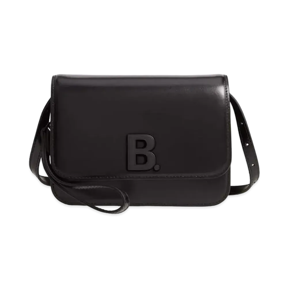 BALENCIAGA B. Leather Shoulder Bag "Black"