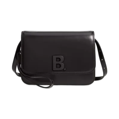 BALENCIAGA B. Leather Shoulder Bag "Black"