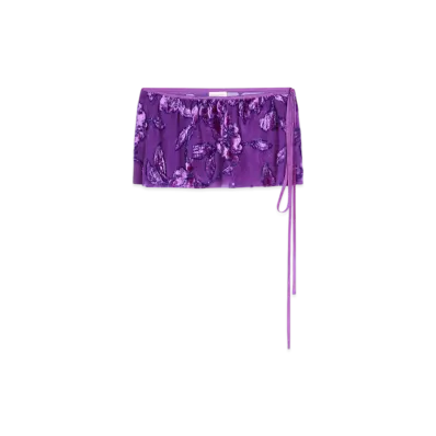 DRIES VAN NOTEN Embellished Wrap Belt "Purple"