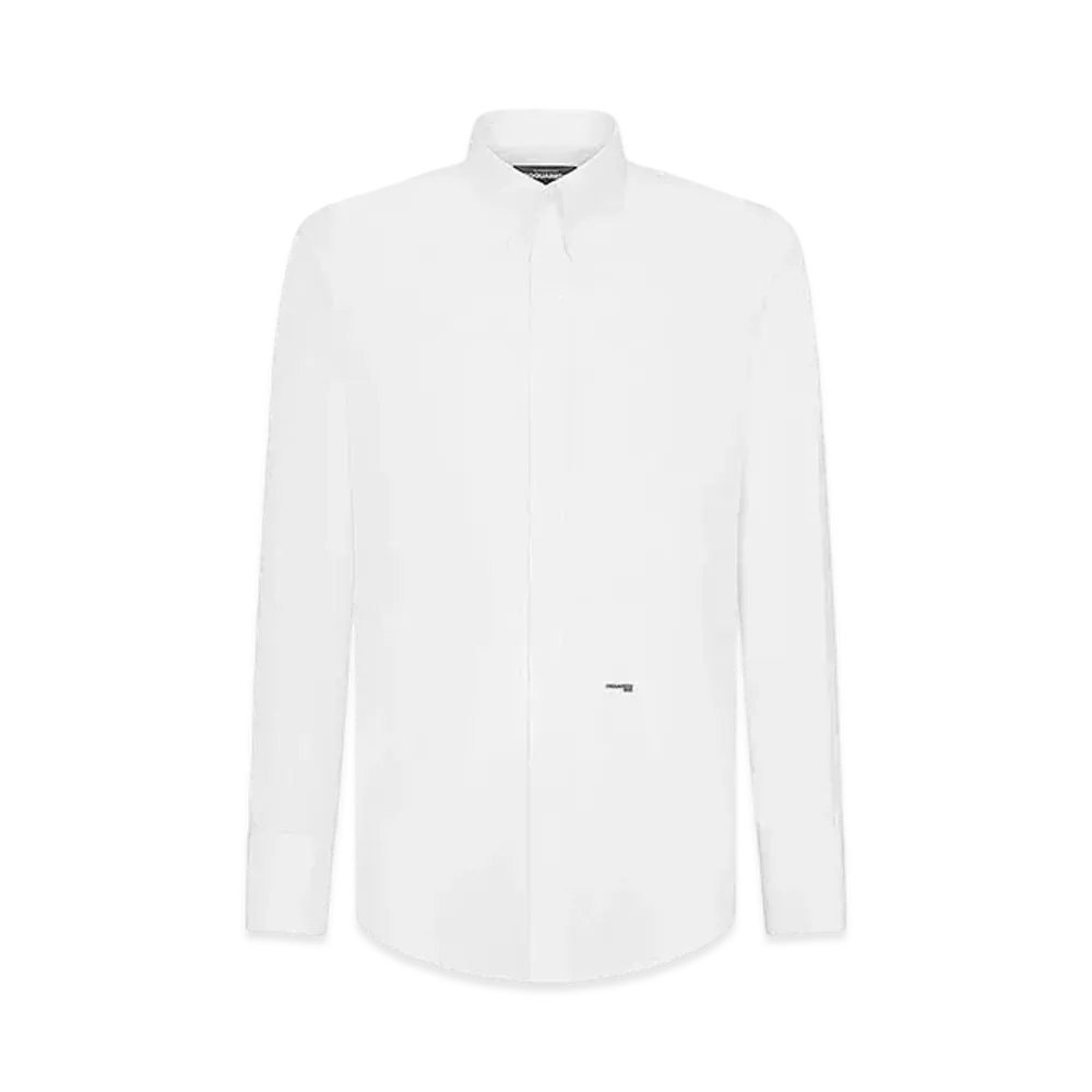 Dsquared2 Easy Slim Pin Collar Shirt "White"