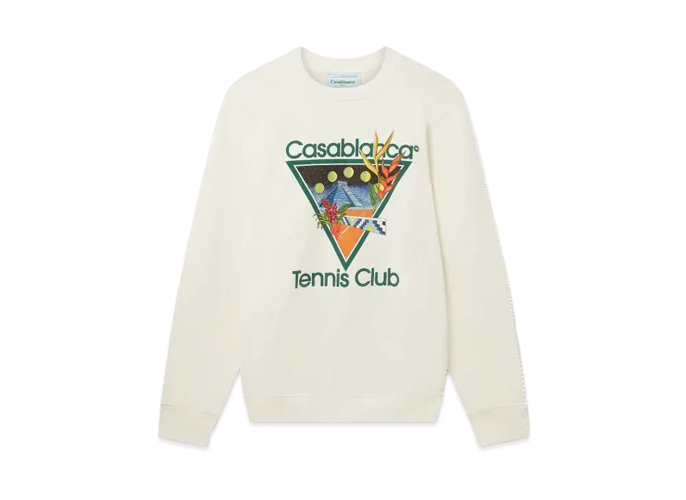Casablanca Tennis Club Icon Sweatshirt "White"