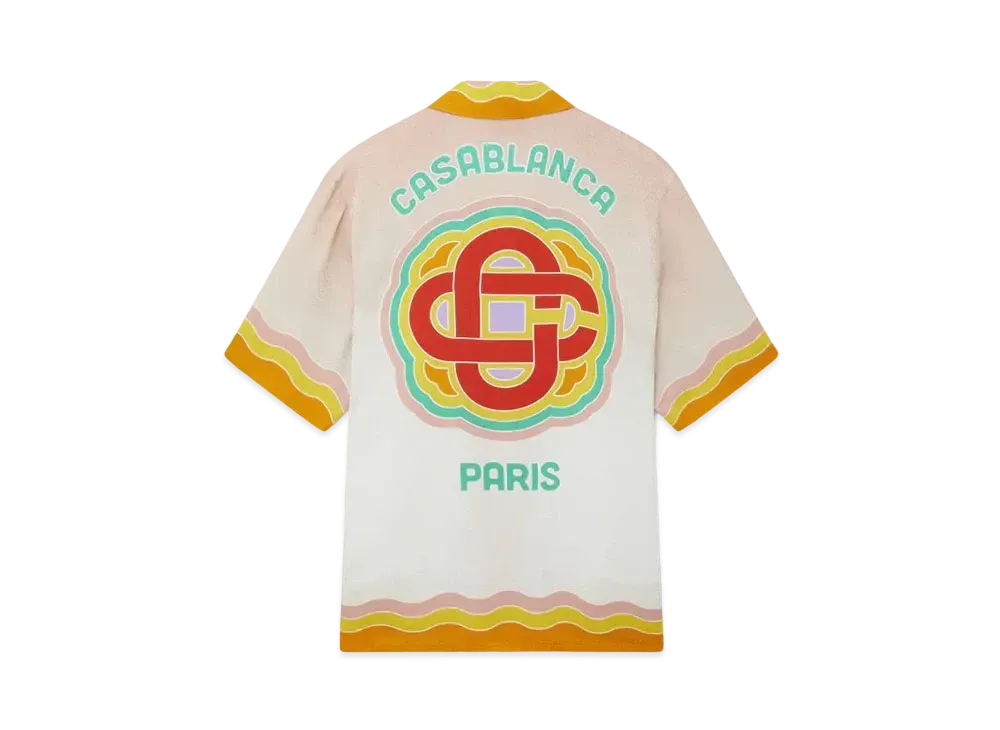 Casablanca Rainbow Monogram Silk Shirt "Multi"