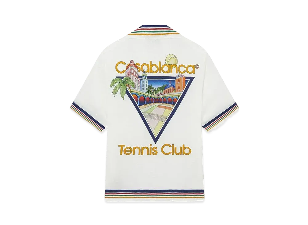 Casablanca Tennis Club Icon Silk Shirt "Multi"