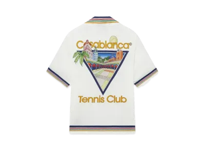Casablanca Tennis Club Icon Silk Shirt "Multi"