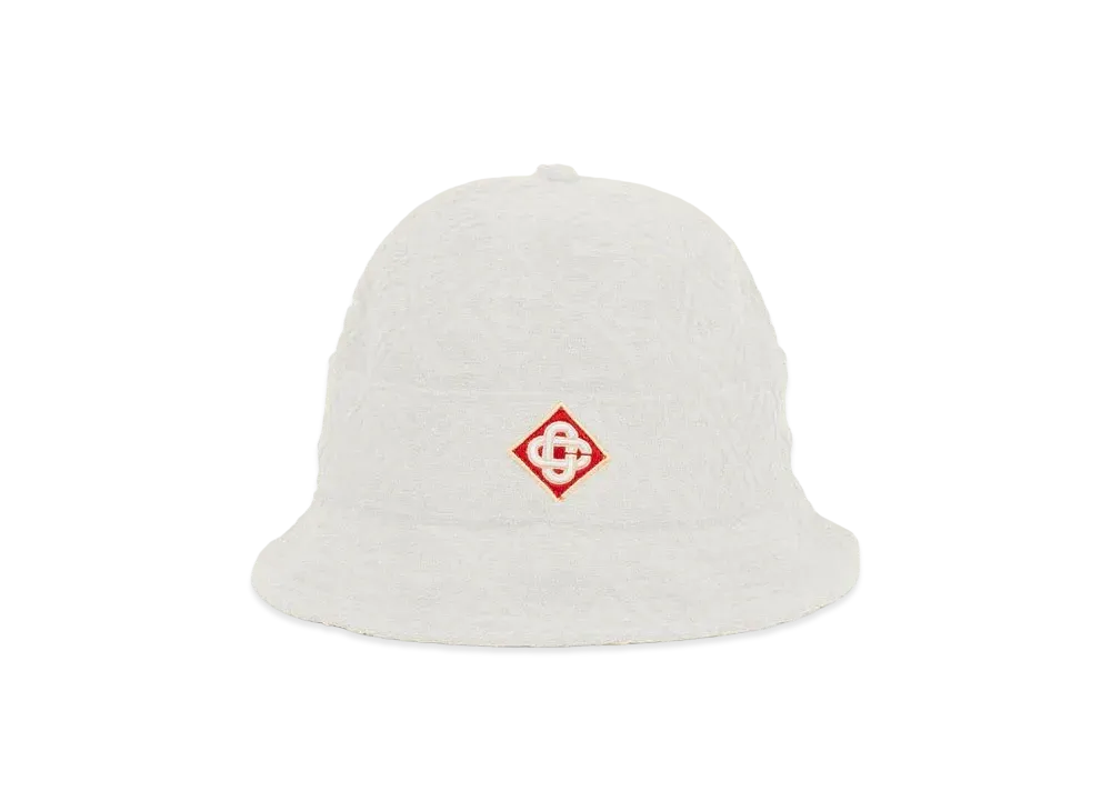 Casablanca Monogram Terry Bucket Hat "White"