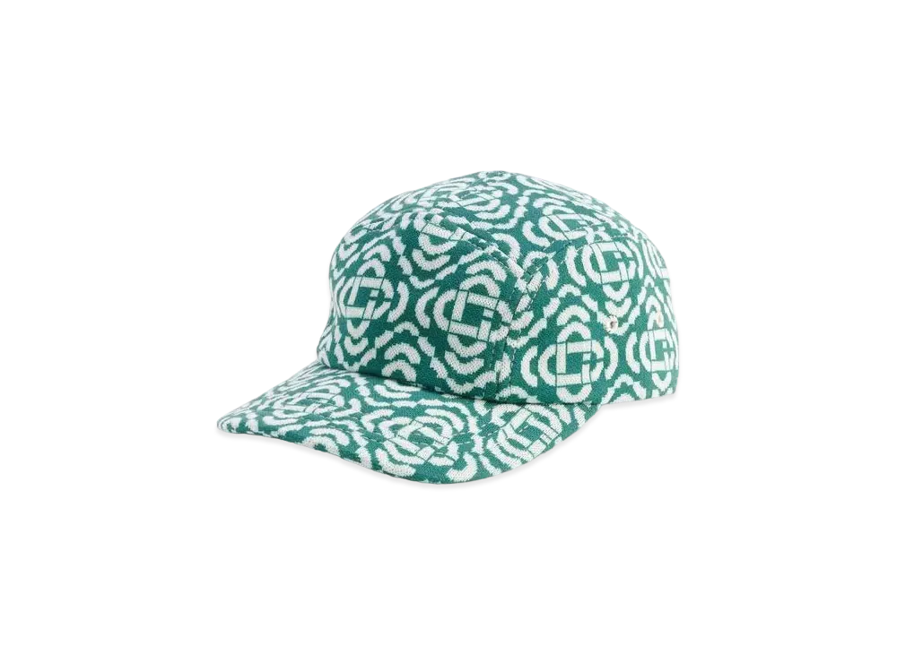 Casablanca Deconstructed Monogram Cap "Green"