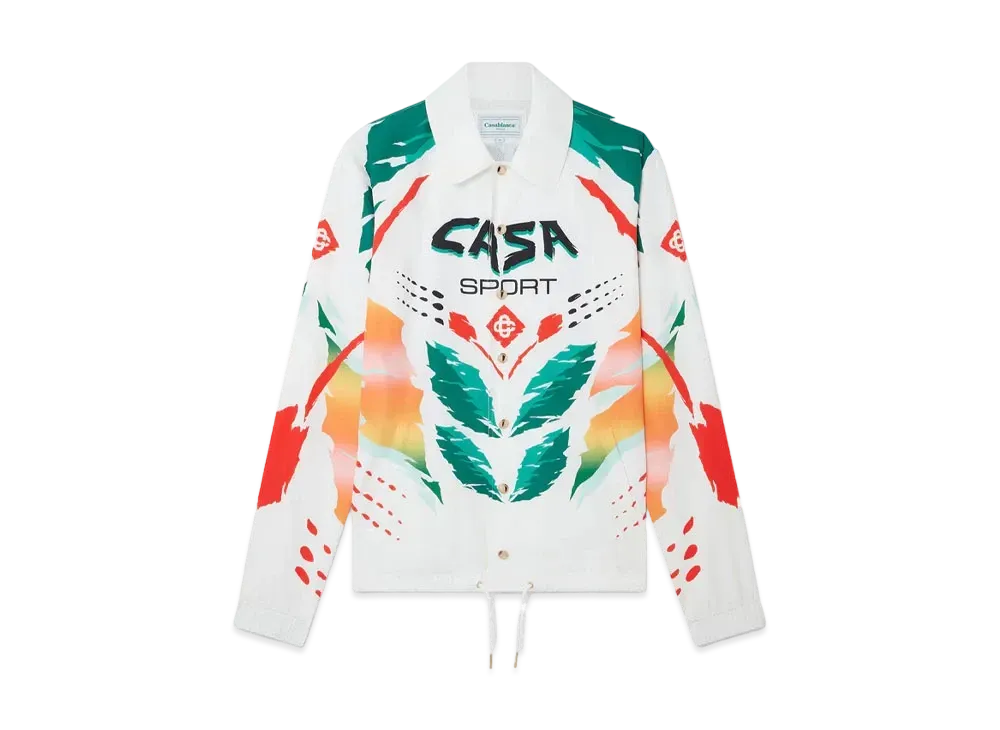 Casablanca Casa Moto Coach Jacket "White"