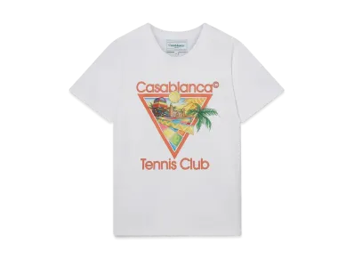 Casablanca Afro Cubism Tennis Club T-Shirt "White"