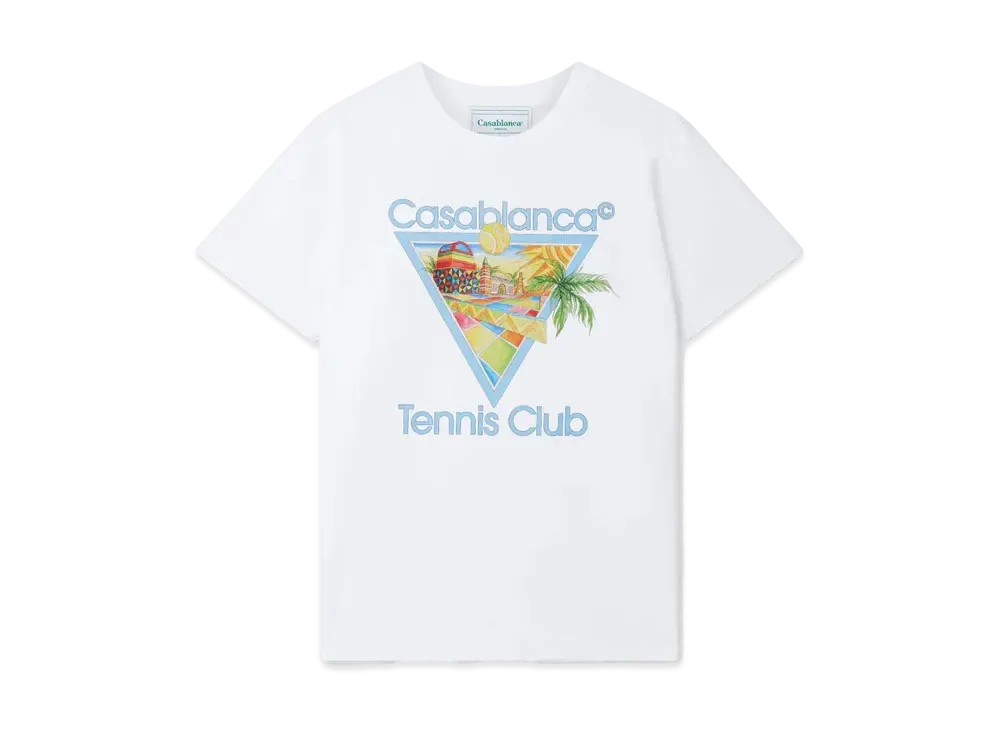 Casablanca Afro Cubism Tennis Club T-Shirt "White"