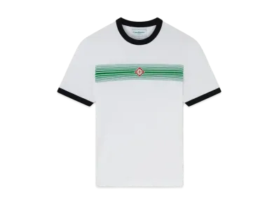 Casablanca Gradient Stripe Ringer T-Shirt "Green And White"