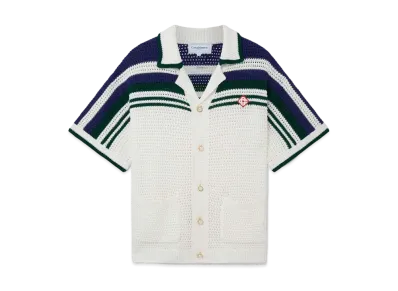 Casablanca Crochet Tennis Shirt Men's"White"