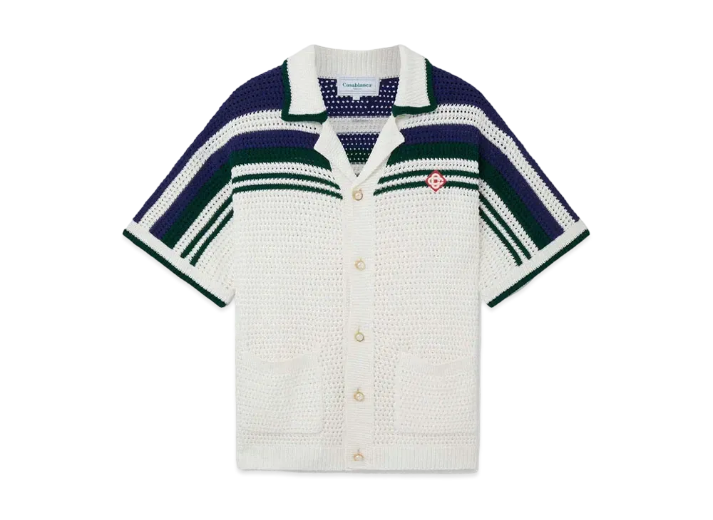 Casablanca Crochet Tennis Shirt Women's"White"