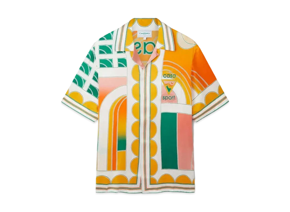 Casablanca Summer Court Silk Shirt "Multi"