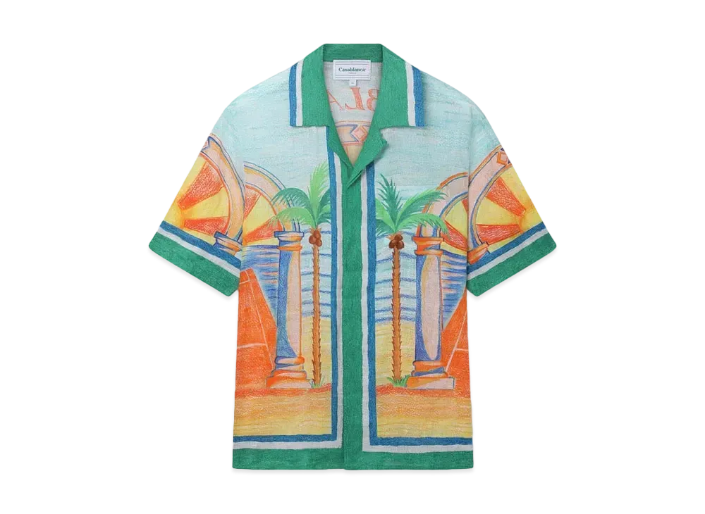 Casablanca Day of Victory Linen Shirt "Multi"