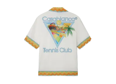 Casablanca Afro Cubism Tennis Club Silk Shirt "Multi"