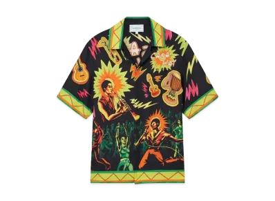 Casablanca Music For The People Silk Shirt "Multi"