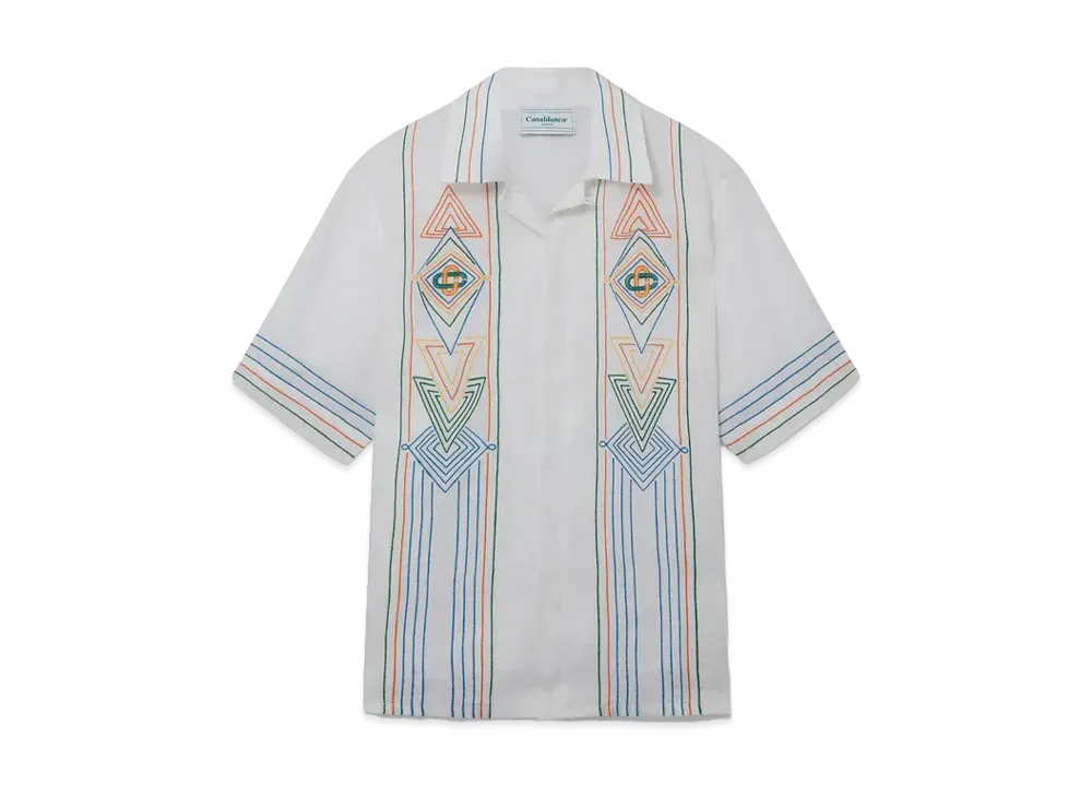 Casablanca Le Fil De La Musique Linen Shirt "White"